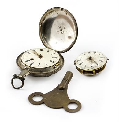 Lot 542 - A LATE GEORGIAN SILVER CASED HUNTER POCKET WATCH