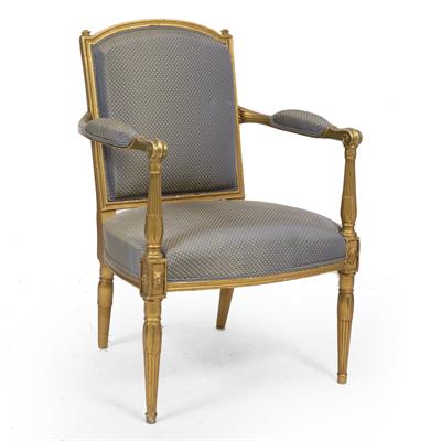 Lot 577 - A CONTEMPORARY FRENCH STYLE FAUTEUIL