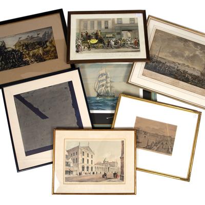 Lot 579 - A GROUP OF ANTIQUE AND LATER PICTURES