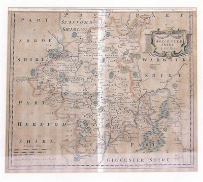 Lot 624 - AN ANTIQUARIAN MAP OF WORCESTERSHIRE