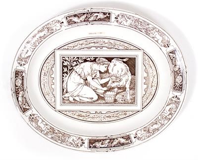 Lot 684 - A LATE 19TH CENTURY WEDGWOOD AESTHETIC PERIOD SMALL MEAT DISH