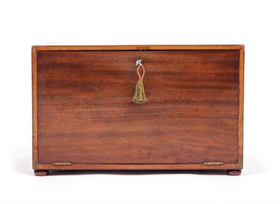 Lot 699 - A VICTORIAN MAHOGANY CASED SET OF FIVE DRAWERS