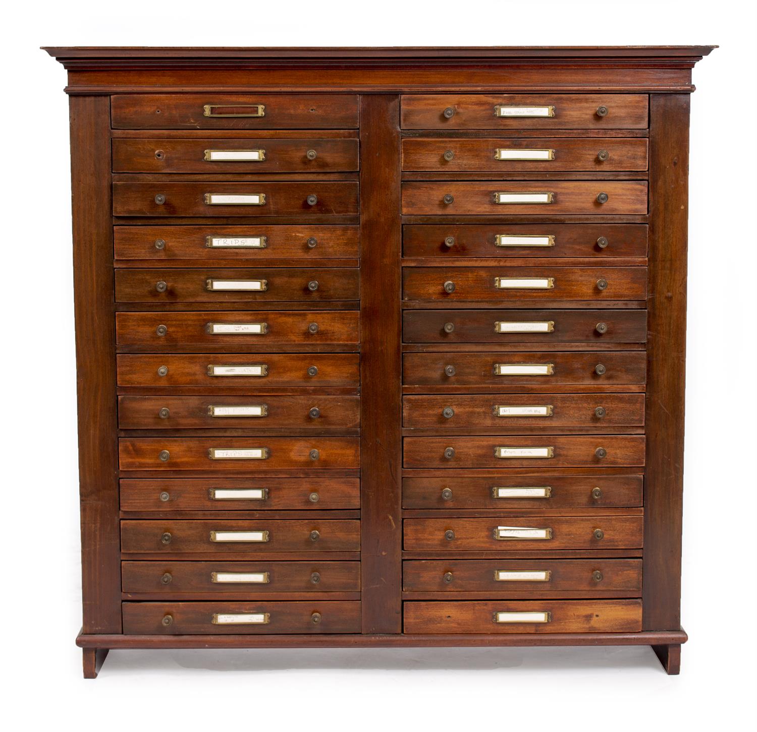 Lot 715 - AN EARLY TO MID 20TH CENTURY MAHOGANY COLLECTORS CABINET