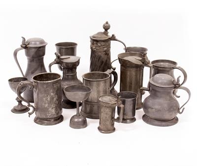 Lot 753 - A COLLECTION OF 19TH CENTURY AND LATER PEWTER