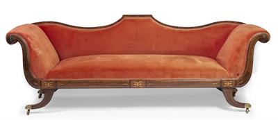 Lot 770 - A REGENCY MAHOGANY FRAMED SOFA