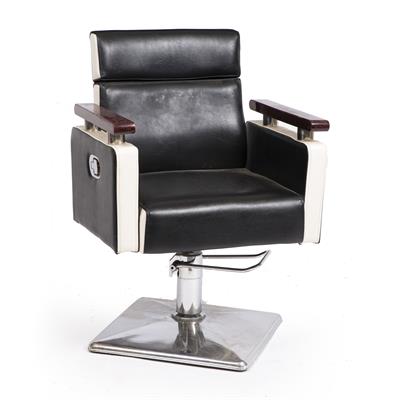 Lot 783 - A CROWMAN LEATHER UPHOLSTERED ROTATING BARBERS CHAIR