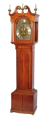 Lot 62 - AN OAK EIGHT DAY LONGCASE CLOCK