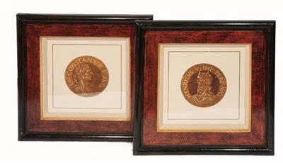 Lot 77 - A SET OF TWELVE 17TH CENTURY WOODCUTS from Hubert Goltzius' Vivae Omnium Fere Imperatorum Imagines