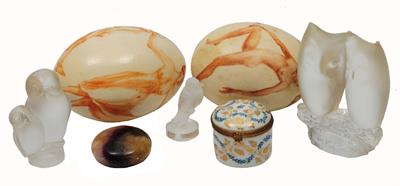 Lot 108 - A PAIR OF OSTRICH EGGS