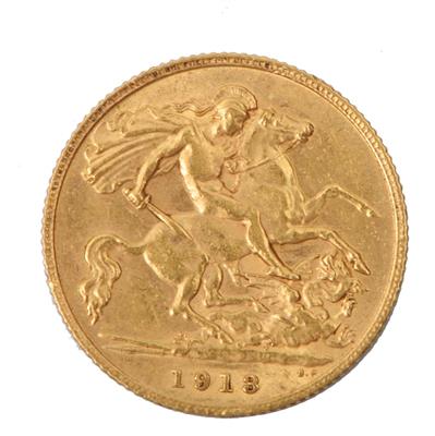 Lot 159 - A GEORGE V HALF SOVEREIGN