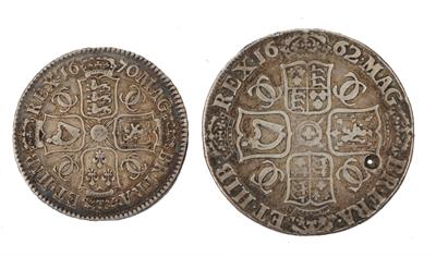 Lot 160 - A CHARLES 11 HALF CROWN