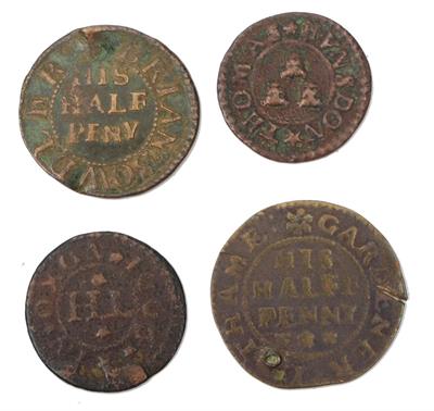 Lot 171 - A GROUP OF 17TH CENTURY TOKENS: Oxfordshire