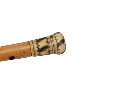 Lot 212 - N 18TH CENTURY MALACCA POMANDER WALKING CANE