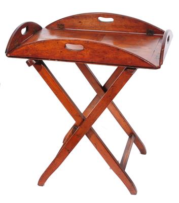Lot 232 - A GEORGE III MAHOGANY RECTANGULAR BUTLER'S TRAY
