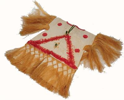 Lot 242 - A SOUTH PACIFIC CHILD'S TAPA AND GRASS CEREMONIAL DRESS