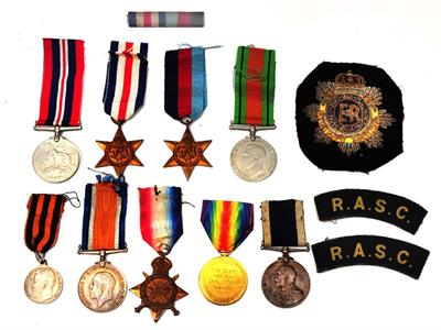 Lot 275 - A SMALL COLLECTION OF WWI CAMPAIGN MEDALS