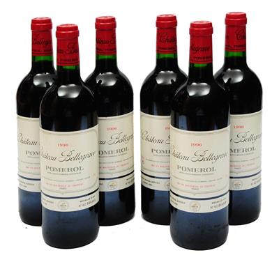 Lot 287 - 6 BOTTLES (75CL) CH. BELLEGRAVE POMEROL 1996