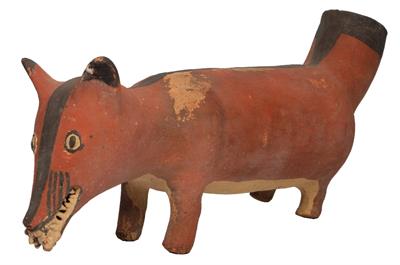 Lot 326 - A CHANCAY (PERU) CLAY VESSEL