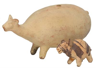 Lot 329 - TWO CHANCAY (PERU) ZOOMORPHIC VESSELS