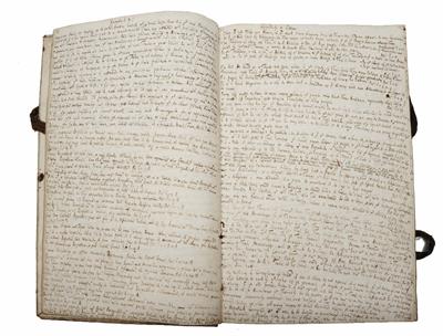 Lot 666 - A LATE 17TH/EARLY 18TH CENTURY MANUSCRIPT CASH BOOK maintained by Robert Waterhouse for Robert