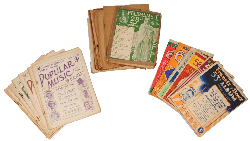 Lot 690 - A LARGE QUANTITY OF EARLY 20TH CENTURY SHEET MUSIC TO INCLUDE: a run of 'Popular Music and Dancing