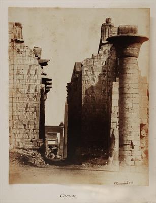 Lot 707 - A LATE 19TH CENTURY GRAND TOUR PHOTOGRAPH ALBUM containing c66 pp. b/w images of Egypt
