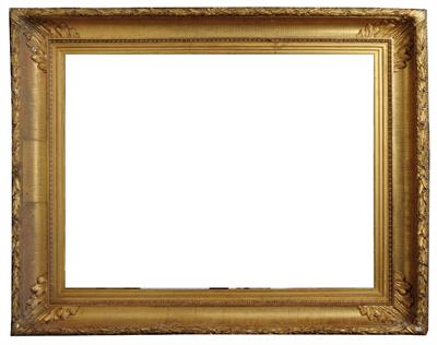 Lot 514 - A 19TH CENTURY GILT GESSO FRAME with fluted concave border and acanthus moulded corners