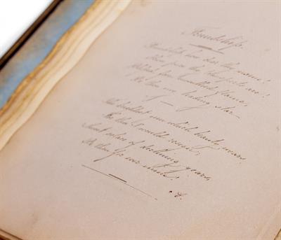 Lot 74 - A 19TH CENTURY BOOK OF HAND WRITTEN POETRY
