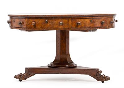 Lot 78 - A 19TH CENTURY DRUM TABLE
