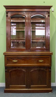 Lot 103 - A LATE VICTORIAN MAHOGANY SECRETAIRE BOOKCASE