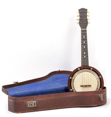 Lot 162 - AN ENGLISH MADE BANJO MANDOLIN