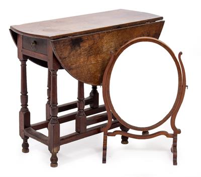 Lot 166 - AN 18TH CENTURY OAK GATELEG TABLE