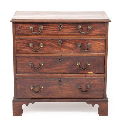 Lot 169 - A GEORGE III CHEST OF FOUR LONG DRAWERS