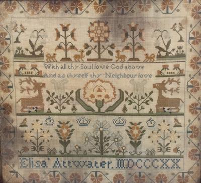 Lot 171 - THREE 19TH CENTURY NEEDLEWORK SAMPLERS