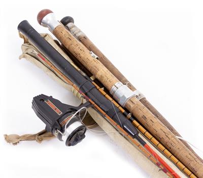Lot 174 - A COLLECTION OF FISHING RODS