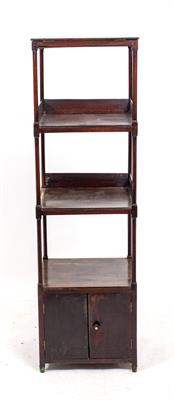 Lot 253 - A VICTORIAN MAHOGANY FOUR TIER WHATNOT