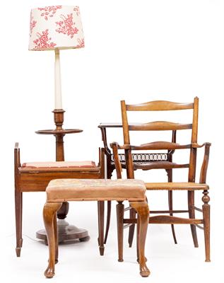 Lot 254 - AN ANTIQUE MAHOGANY TWO TIER OCCASIONAL TABLE