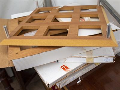 Lot 341 - A GROUP OF SEVEN DANISH DESIGN WALL MOUNTED SQUARE PANELS