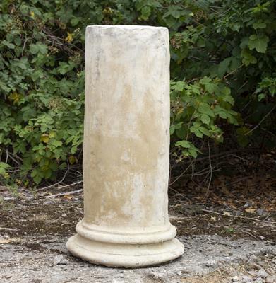 Lot 349 - A CAST RECONSTITUTED STONE CYLINDRICAL COLUMN BASE