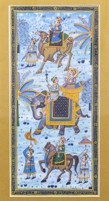 Lot 353 - A PERSIAN WATERCOLOUR OF A HAWK