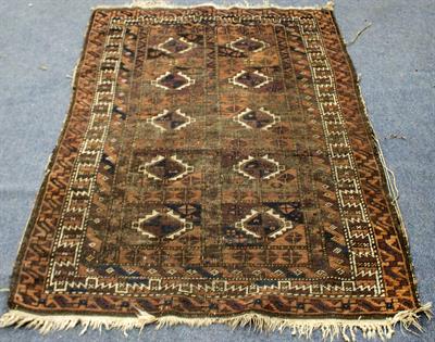 Lot 354 - SIX OLD PERSIAN AND MIDDLE EASTERN RUGS