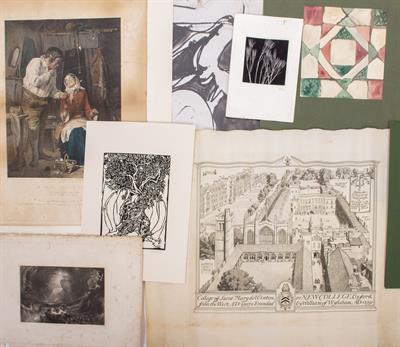 Lot 368 - A FOLDER OF UNFRAMED PICTURES AND PRINTS