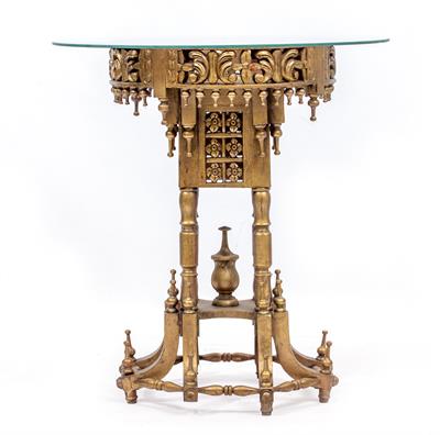 Lot 397 - A LATE 20TH CENTURY GILTWOOD PAINTED CENTRE TABLE