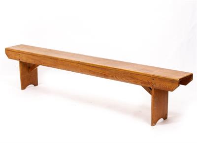 Lot 434 - A LATE 19TH / EARLY 20TH CENTURY PINE BENCH