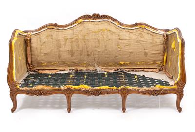 Lot 451 - A LATE 20TH / EARLY 21ST CENTURY FRENCH STYLE THREE SEATER SETTEE FRAME