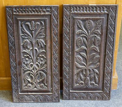 Lot 462 - TWO 19TH CENTURY CARVED OAK PANELS
