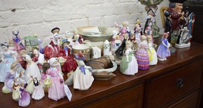 Lot 474 - A LARGE COLLECTION OF ROYAL DOULTON PORCELAIN FIGURINES