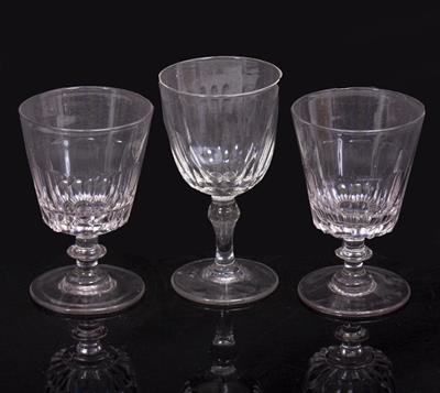 Lot 483 - A PAIR OF OLD WINE GLASSES