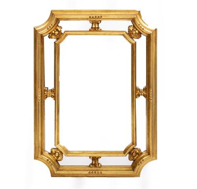 Lot 489 - A GILT FRAMED RECTANGULAR WALL MIRROR