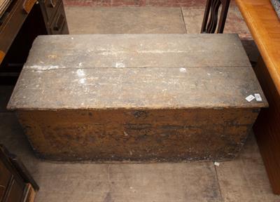 Lot 515 - A REGENCY SCUMBLE PAINTED PINE TRUNK